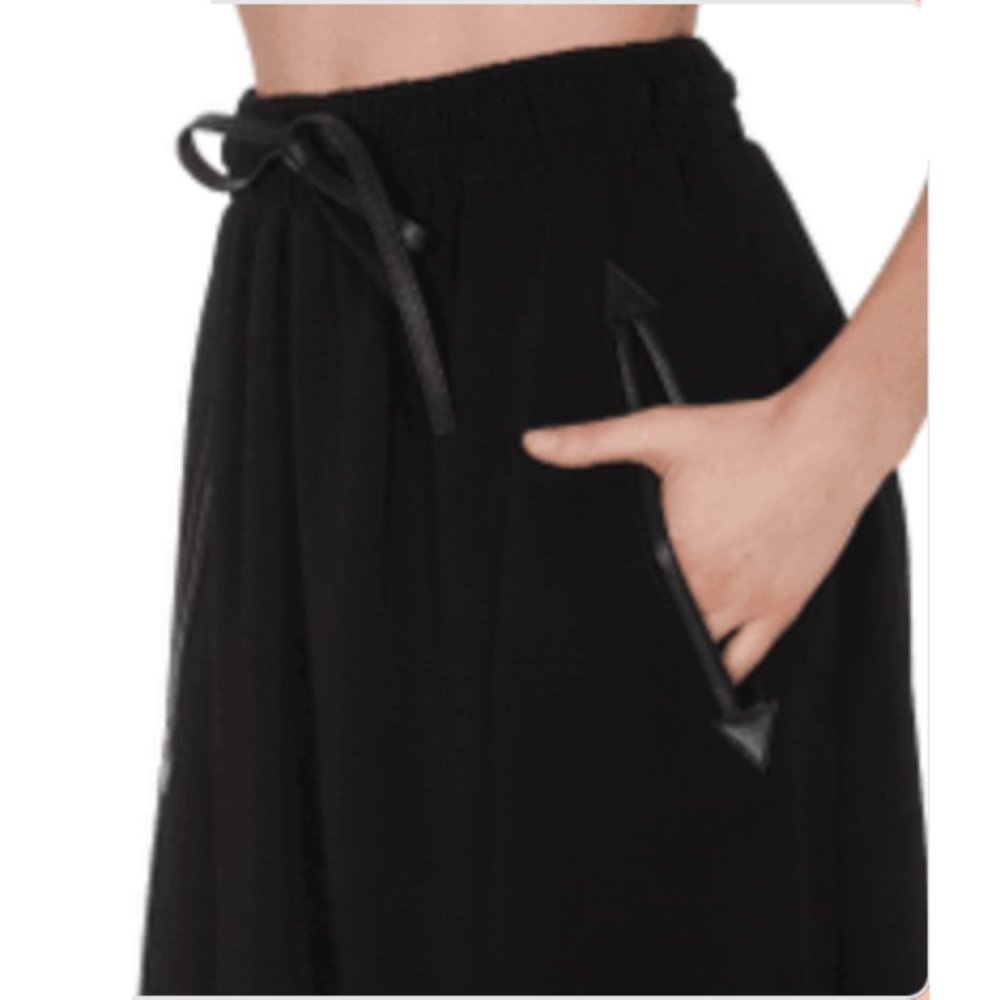 Gucci Midi Skirt Black With Leather Details - Picture 4 of 14